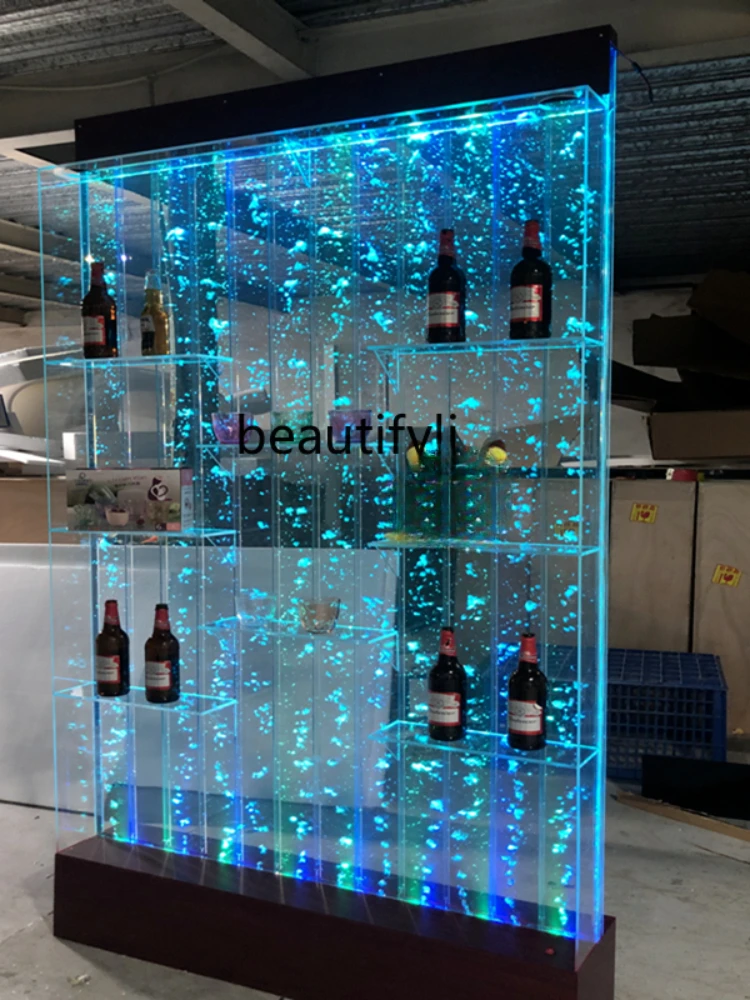 Water Curtain Wall Wine Cabinet Screen Decoration Hallway Partition Water Wall