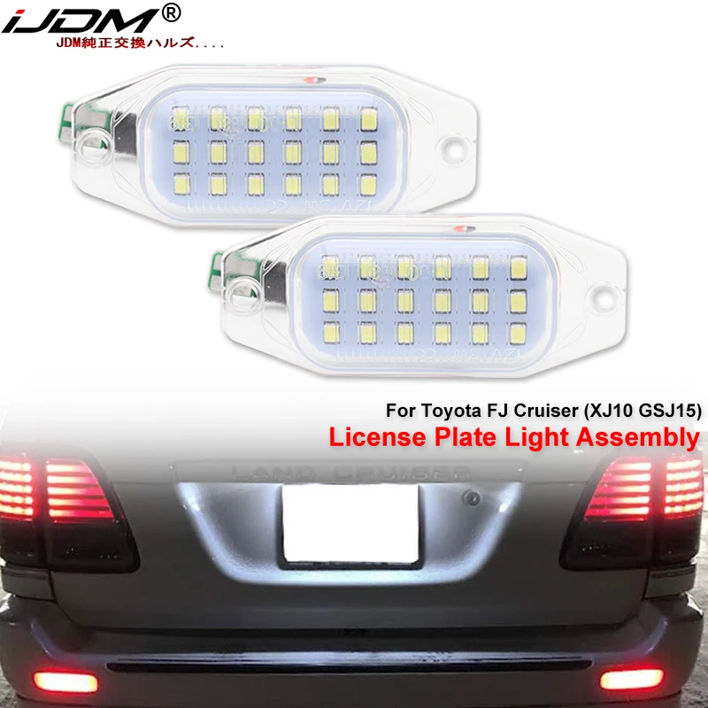 iJDM Xenon White License Plate Light For Toyota 2007-2014 FJ Cruiser (XJ10 GSJ15),For Toyota Land Cruiser FJ80,For Lexus LX450