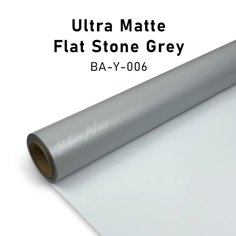 BeforeAfter PVC 1.52*18m/Roll Car Color Change Film Stretchable Super Matte PET Flat White Car Wrap Vinyl Film