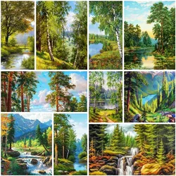 Spring Forest Landscape Paintings By Numbers Personalized Craft Kits For Adults Decoration Home Gift For Wife Wholesale 2023 HOT