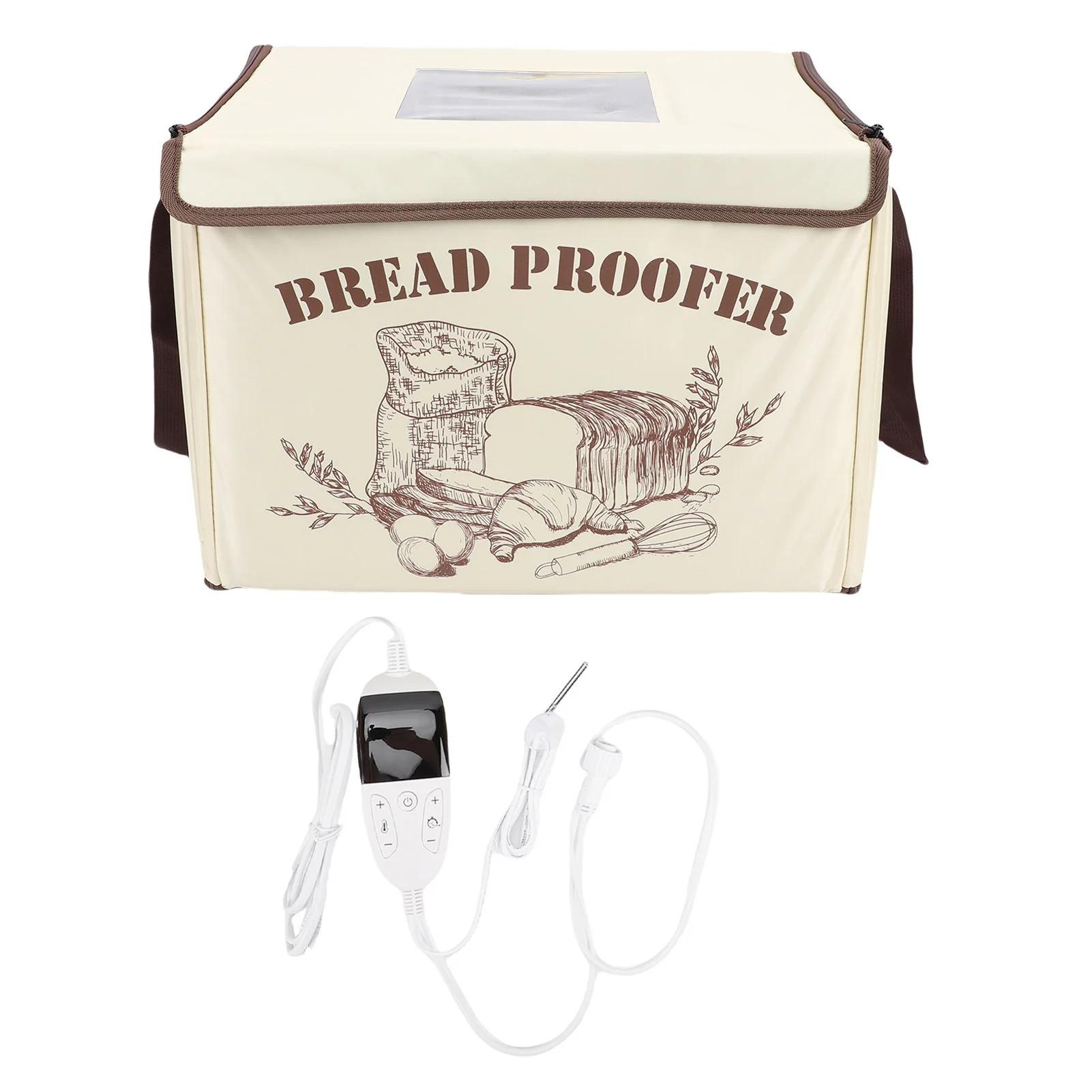 

Складной контейнер для расстойки теста с 3-сторонним подогревом, вместимостью от 50 до 113 л ° Таймер с контролем температуры для выпечки хлеба на закваске и пиццы