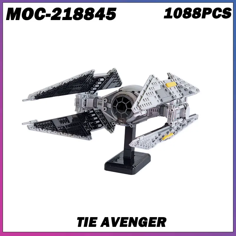 

Строительный блок MOC, серия «Космические войны», серый космический корабль, креативная модель кирпича, образовательная игрушка, подарки на день рождения для взрослых, MOC-218845 1088 шт.