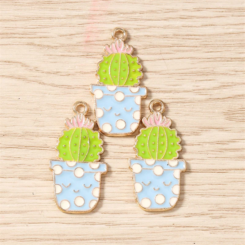Tusember 10 Stück niedliche Anhänger Alpaka-Kaktus-Charms für DIY-Ohrringe, Armbänder, Halsketten, Schmuckherstellung, handgemachtes Basteln – Detail 5
