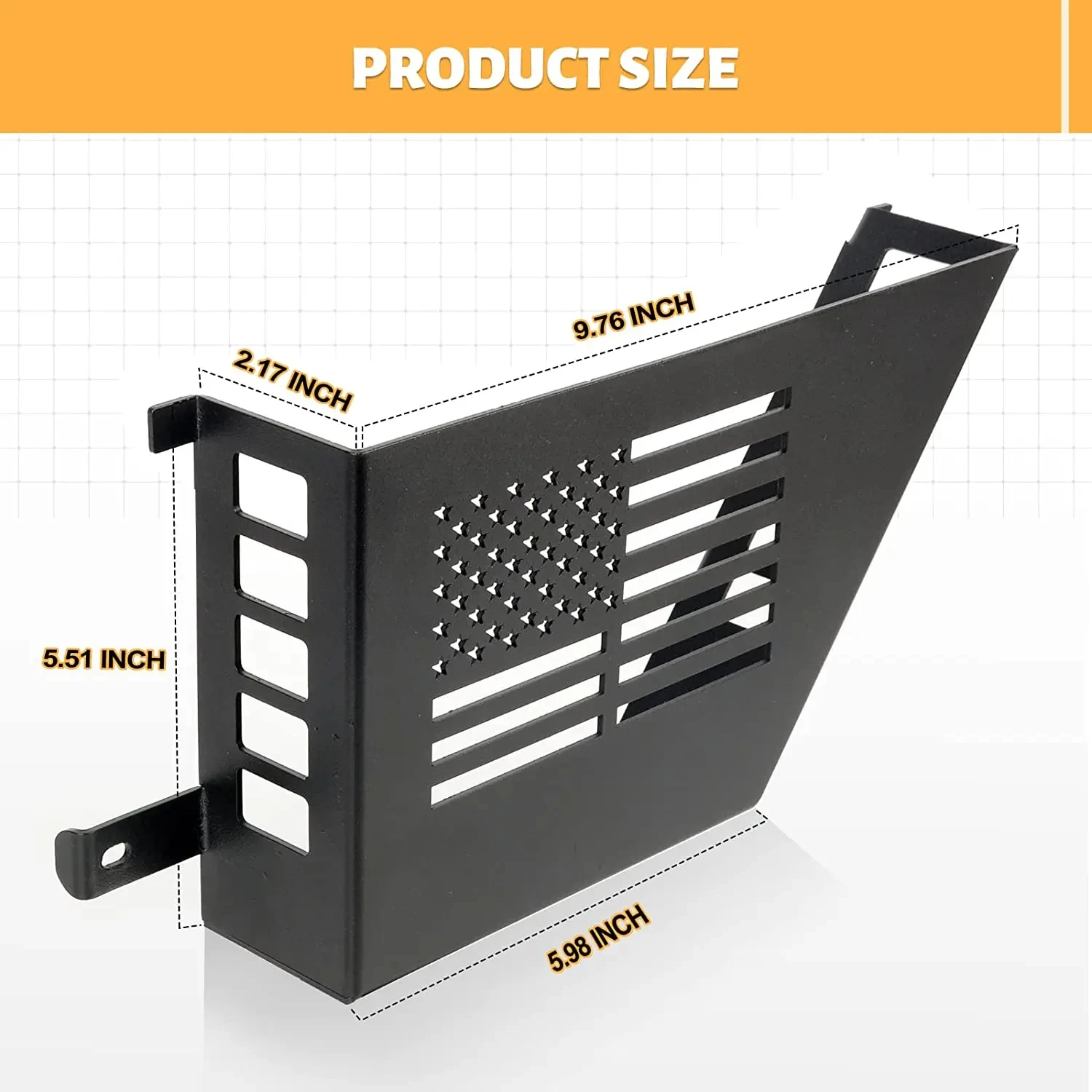 2pcs Metal Front Rear  Door Storage Box, Door Side Insert Organizer Box Pockets Suitable for 2007-2018 Wrangler JK 2/4 Door
