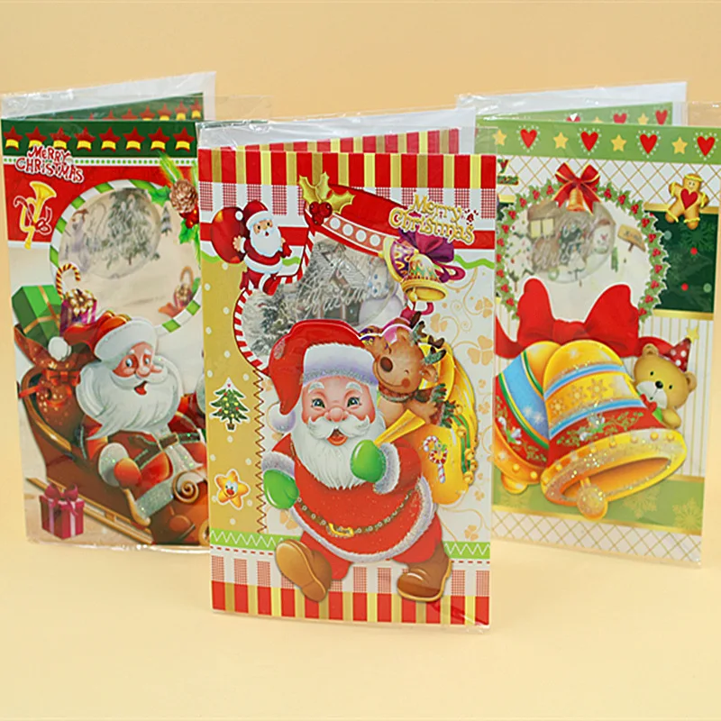 بطاقة معايدة موسيقى عيد الميلاد مع أضواء إبداعية لطيفة ثلاثية الأبعاد هدية عيد الميلاد بطاقة تهنئة للأطفال في رياض الأطفال #4