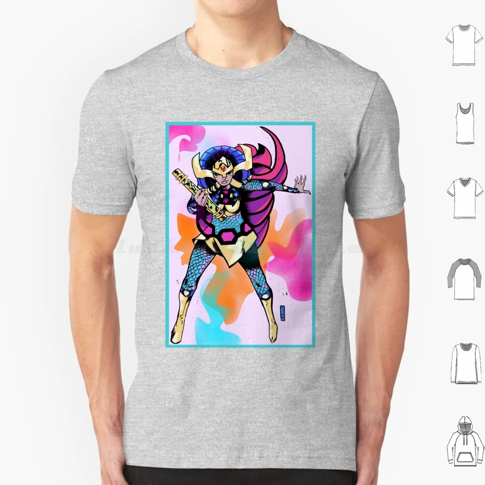 Big Barda T Shirt Cotton Men Women DIY Print Comics Girl Power Pastels Neon Cartoon Superhero