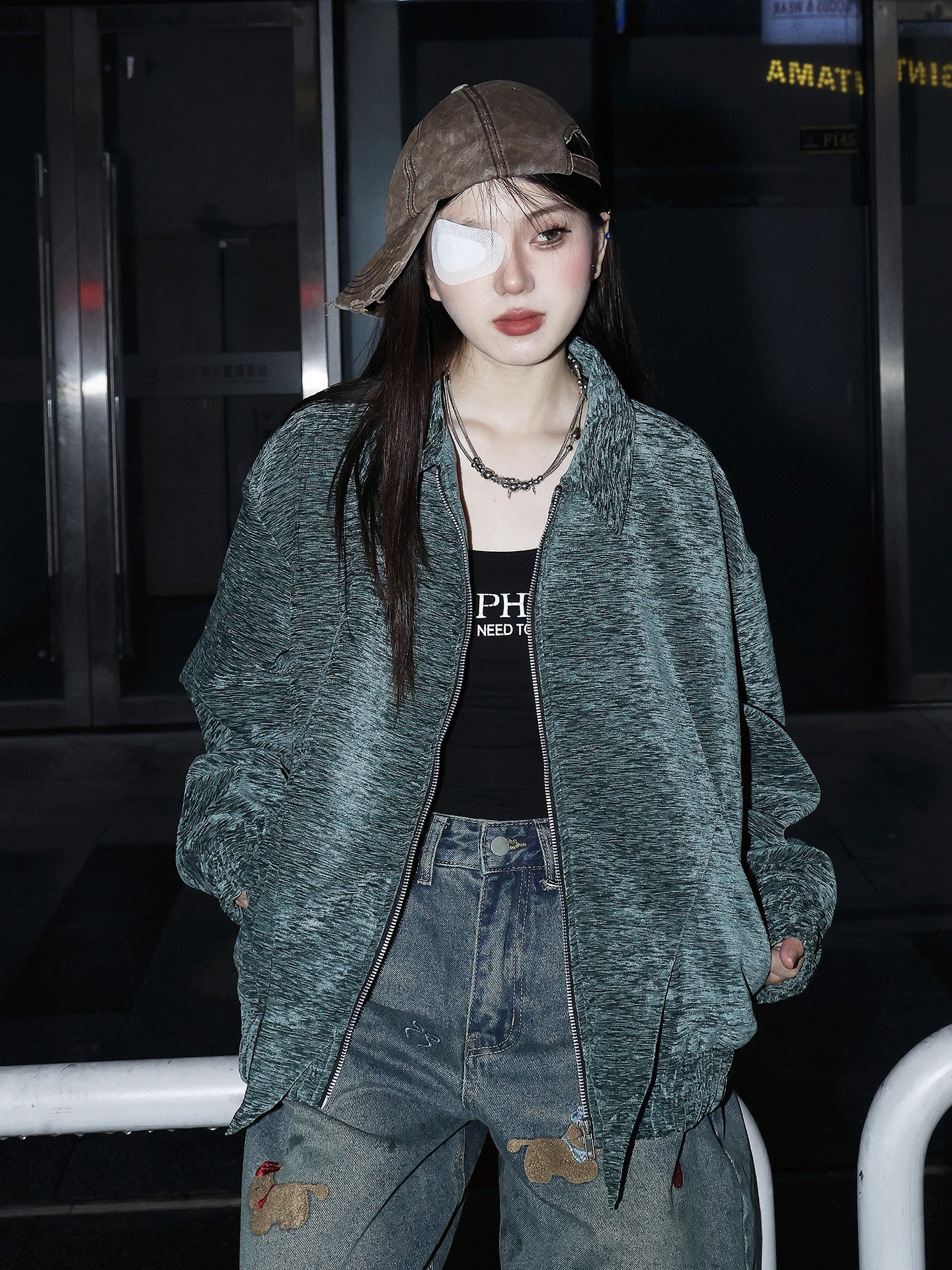 

Loose American Sle een Jaet 2025 Spring Autumn New Sle for Men And Women Couple Casual Wear Comfortable Zipper Closure