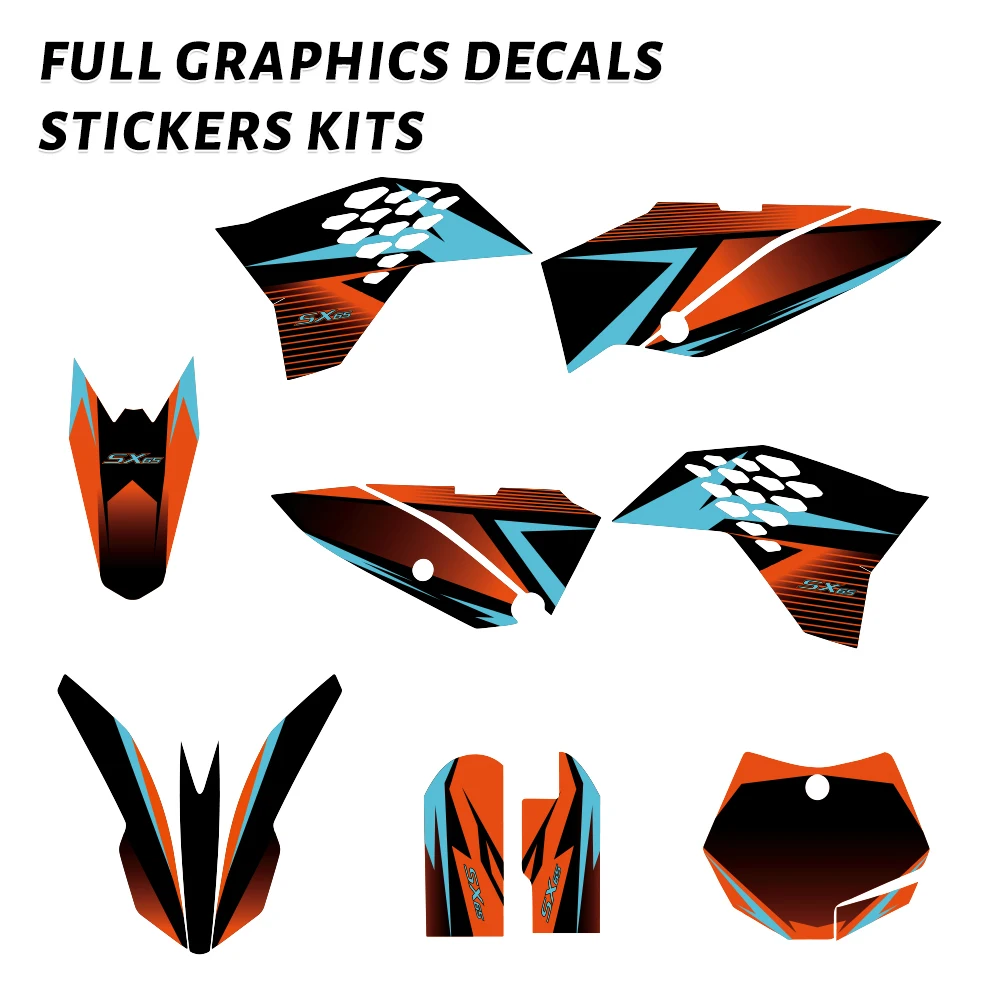 

RETRO NEW GRAPHIC KIT DECAL Motorcycle Background Protector Sticker Fit for 65 SX SX65 2009-2012 2010 2011