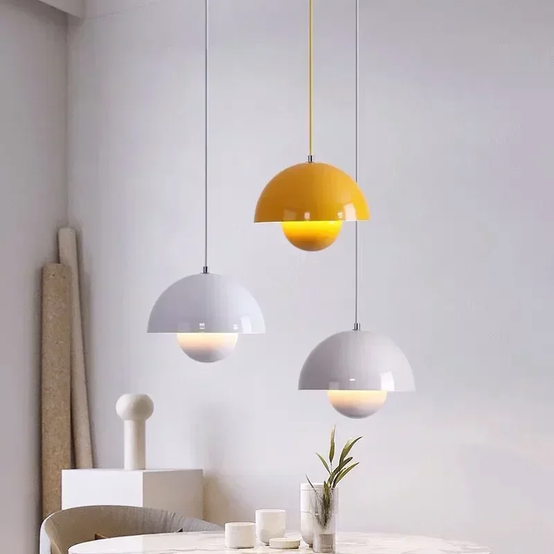 

Nordic Semicircular Pendant Light Modern Color Restaurant Hanging Ceiling Lamp Denmark Indoor Living Room Bar Led Pendant Lamp