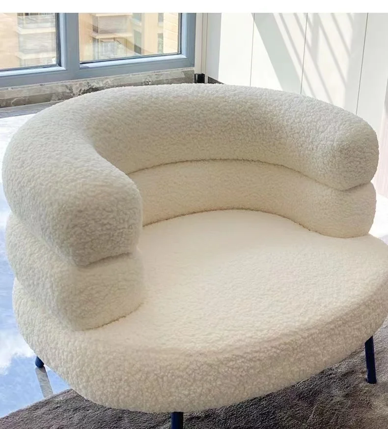 Living room leisure sofa chair makeup bedroom chair with lazy application, suitable for apartment home office indoor