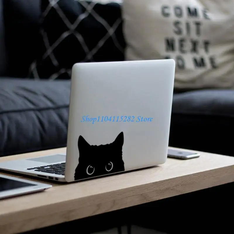 

A2BF Laptop Car Decal Car Bumper Sticker Car Exterior Decoration 5.9x3.8in Funny Peeking Cats Sticker for Truck Waterproof