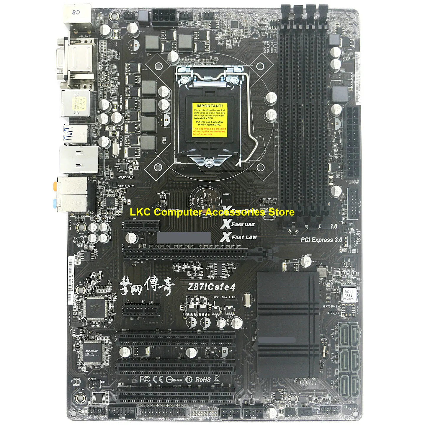 

Материнская плата ASRock Z87iCafe4, 32 ГБ, HDMI, LGA 1150, Z87, ATX, поддержка процессоров i7, i5, i3, 4790, 4770, 4590, 100% протестировано.