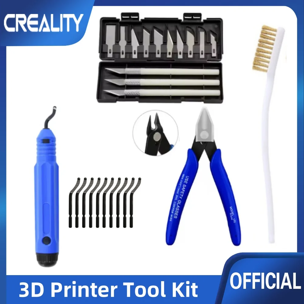 3D Printer Tool Kit Electronic Wire Diagonal Pliers Trimming Knife Scraper Deburring Cutter Set Tweezers Pliers 3D Printer Part