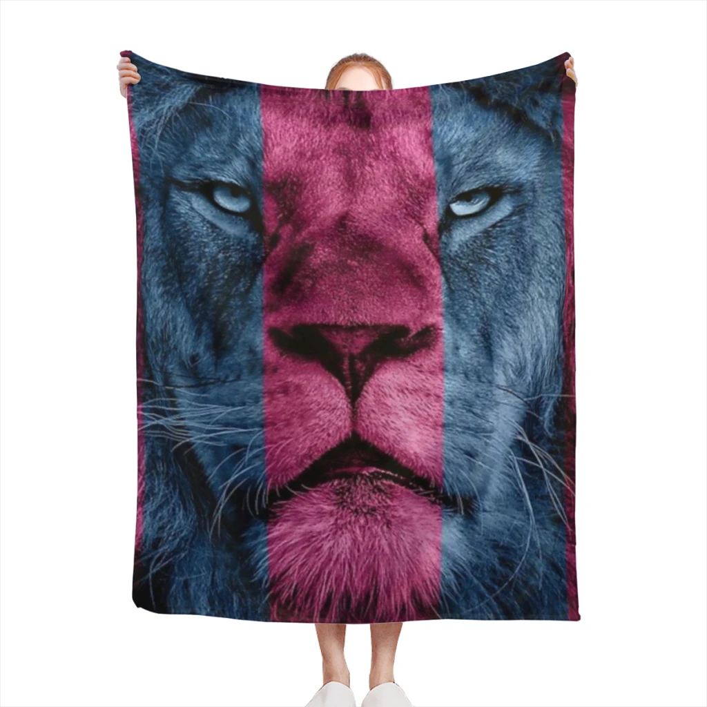 

Fluffy Baby Blanket Aston Villa Lion Sofa Camp Nap Bedspread Cozy Flannel Blanket Bedroom Decor