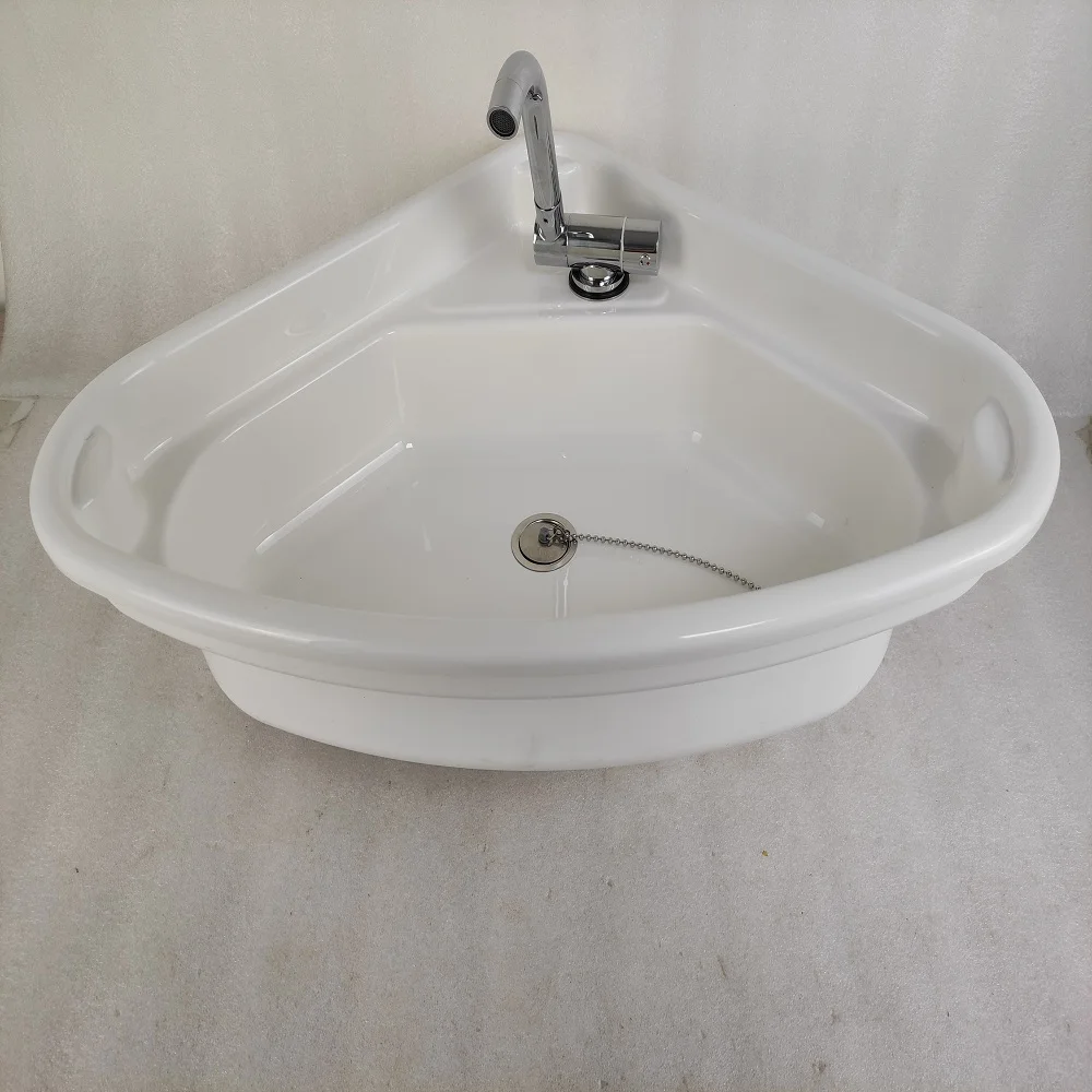 White Acrylic Sink Hand Wash Basin 480*480*145mm Boat Caravan Camper RV GR-Y007B