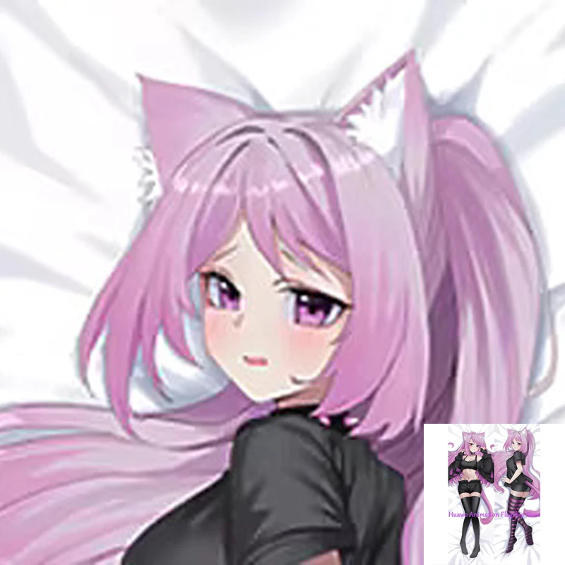 

Dakimakura Anime Pillow Cover PinkPopcorn Double Sided Print 2Way Cushion Cover Xmas Gifts