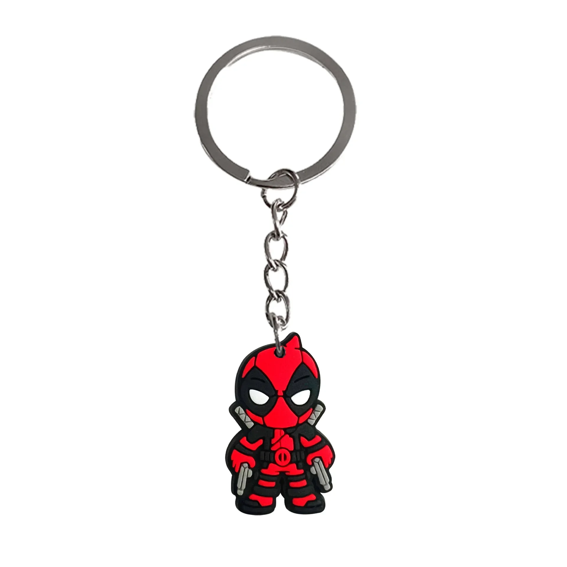 LLavero de superhéroe de Deadpool de Marvel, llavero de Pvc suave, anillos de coche, hebilla colgante para bolsos, accesorios de joyería, regalos