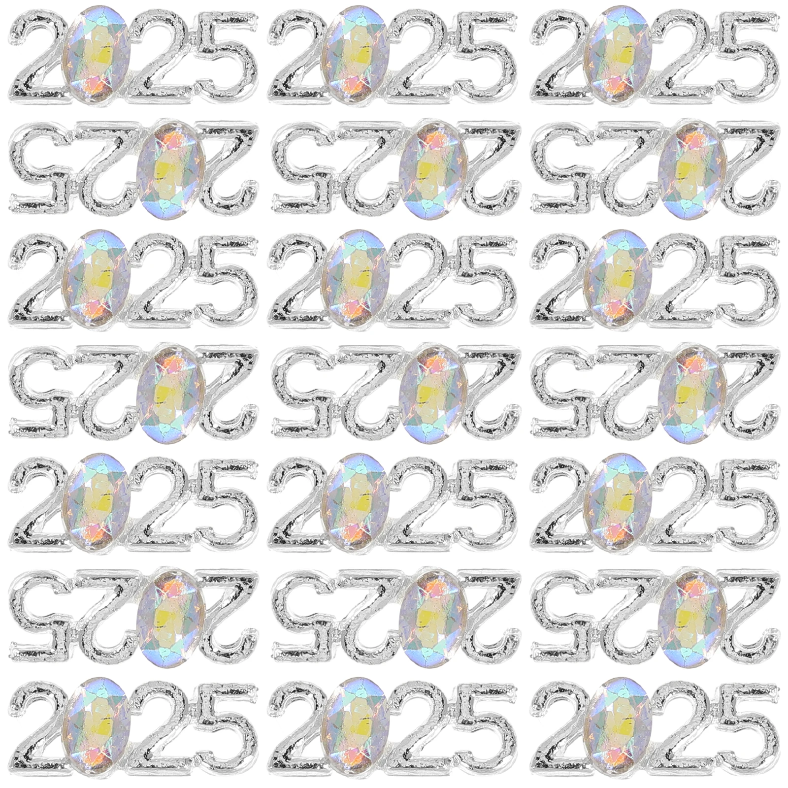 

30pcs Alloy Glitter Jewels Rhinestones Silver 3D Nail Charms Durable DIY Nail Art Supplies Versatile Decorations