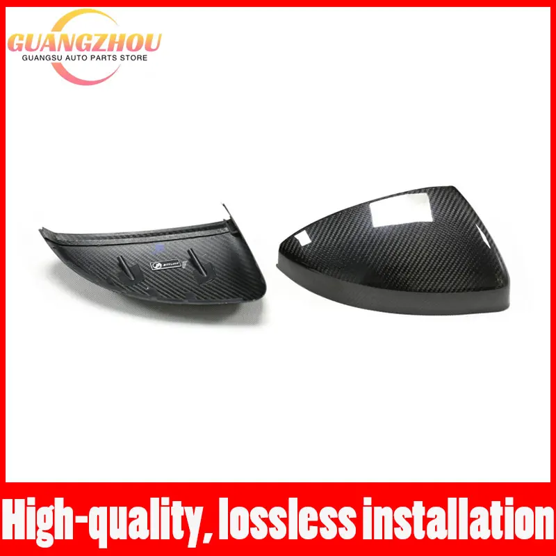 NEW R8 TT Real Dry Carbon Fiber Mirrors Replacement For Audi R8 TT TTS TTRS 2016+ Exterior Side Mirror Caps 2 Pcs/Set