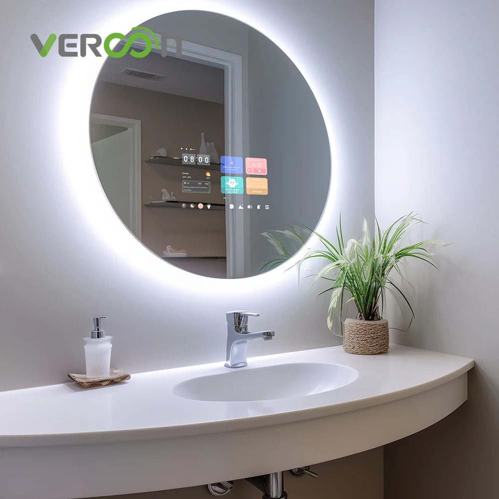 Grace nuevo Ai espejo Vercon espejo de baño inteligente de alta calidad Bluetooth espejo Control de voz Youtube Spotify sistema Android