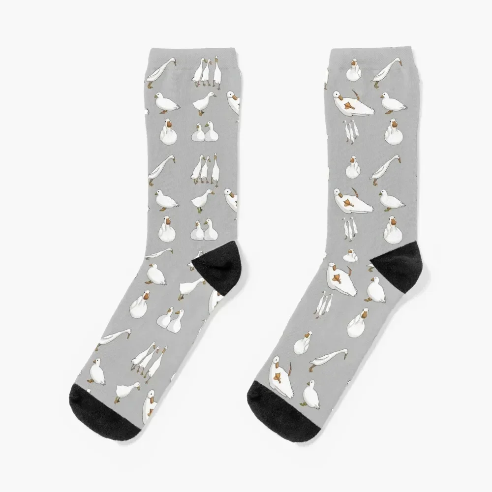 

cute white call and runner ducks Socks custom designer Socks Male Women's