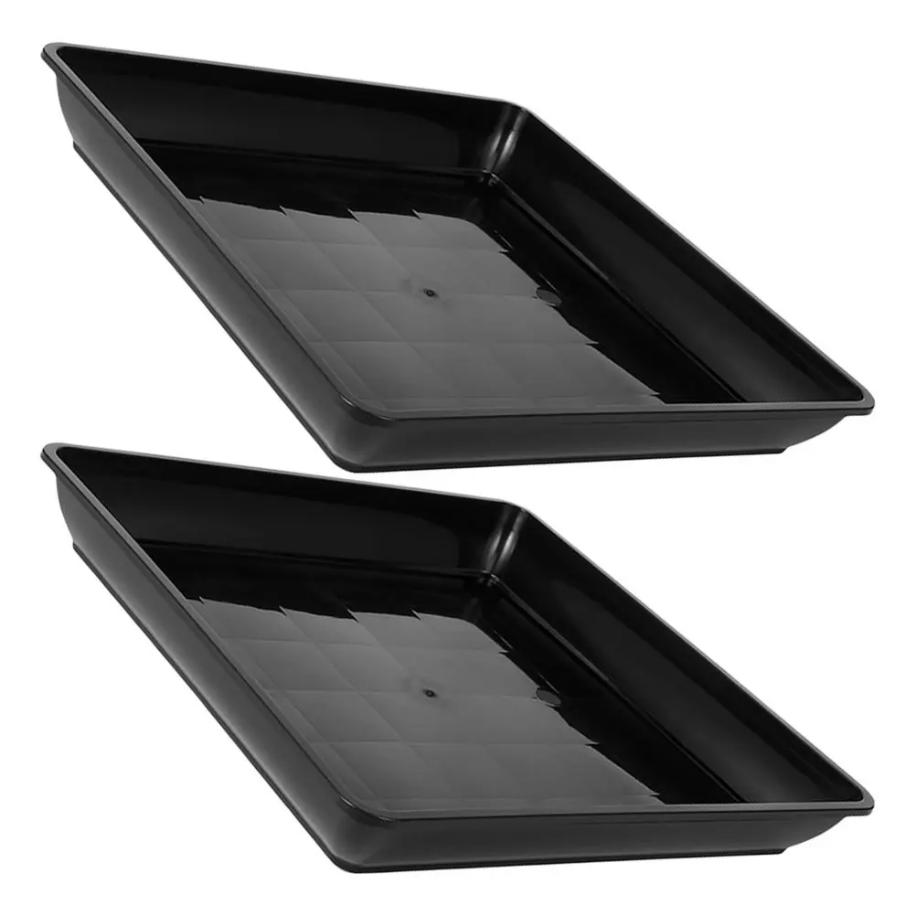 

2pcs Plastic Plant Tray Thickened Flower Pot Saucer For Indoor Outdoor Leakproof Drainage Bonsai Planting Accessories Garden