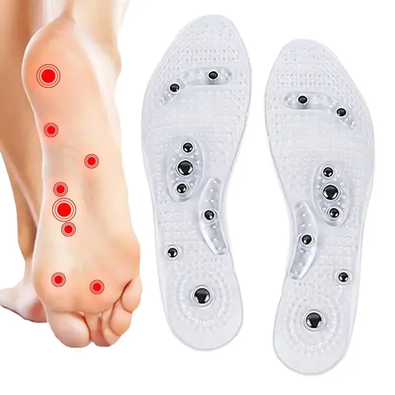 Silicone Magnetic Massage Insoles Orthotic Arch Support Gel Foot Inserts Pain Relief Foot Therapy Care