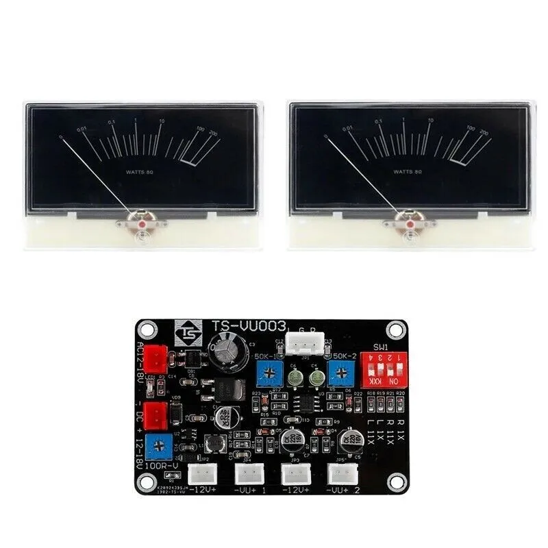 2pc M-5000R High Precision VU Meter Audio Volume With Back light & Driver Board