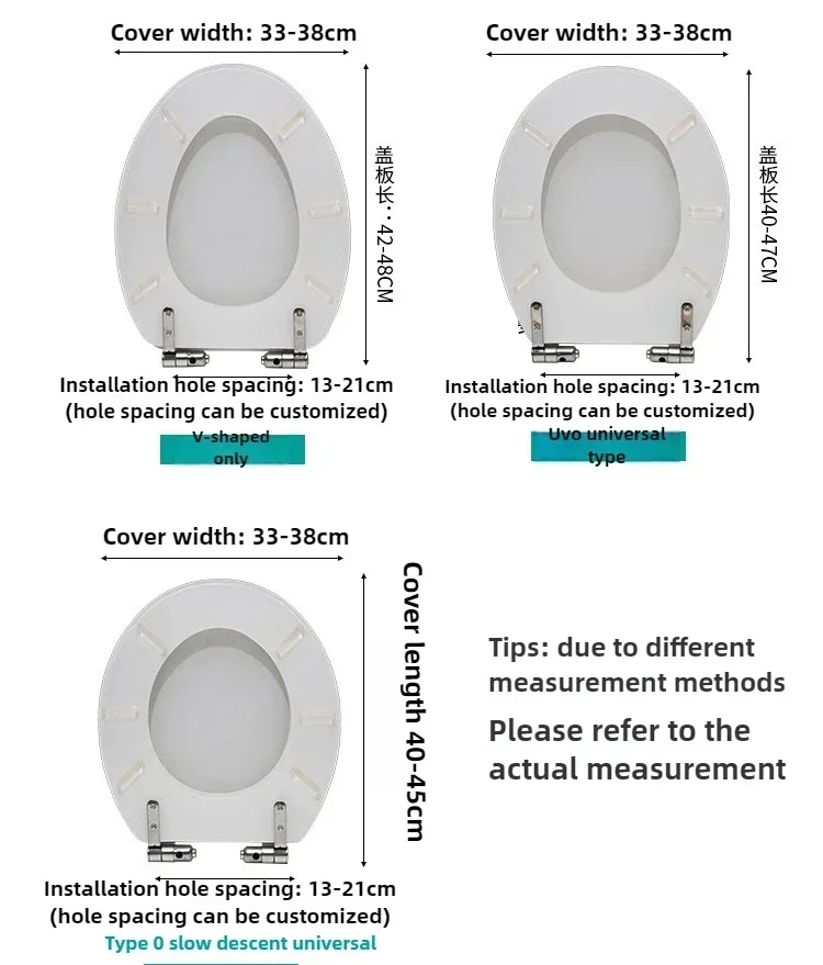 Excellent Thickened Solid Toilet Cover Universal for Household UVO Slow-down Silent Stainless Steel Waterproof Toilet Board Marb