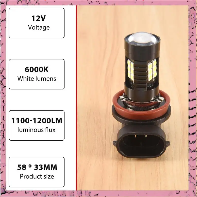 

A30M-2X Canbus H8 3030 21Smd Led Drl Daytime Running Fog Light Bulbs For Skoda Superb