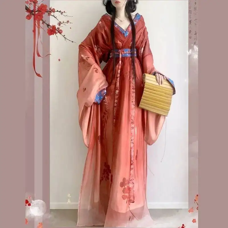 

Hanfu Dress Women Chinese Vintage Gradient Purple&Red Hanfu Dress Female Carnival Cosplay Costume Stage Performance Party Outfit