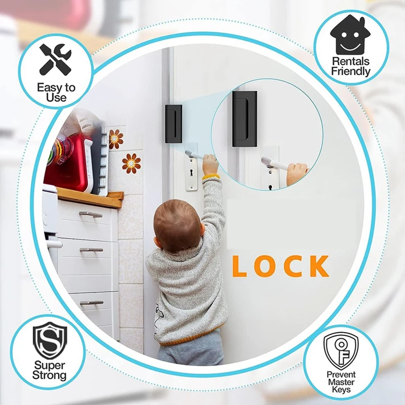 Home Security Door Lock Home Reinforcement Door Lock Device Lock Childproof Door Reinforcement Lock A