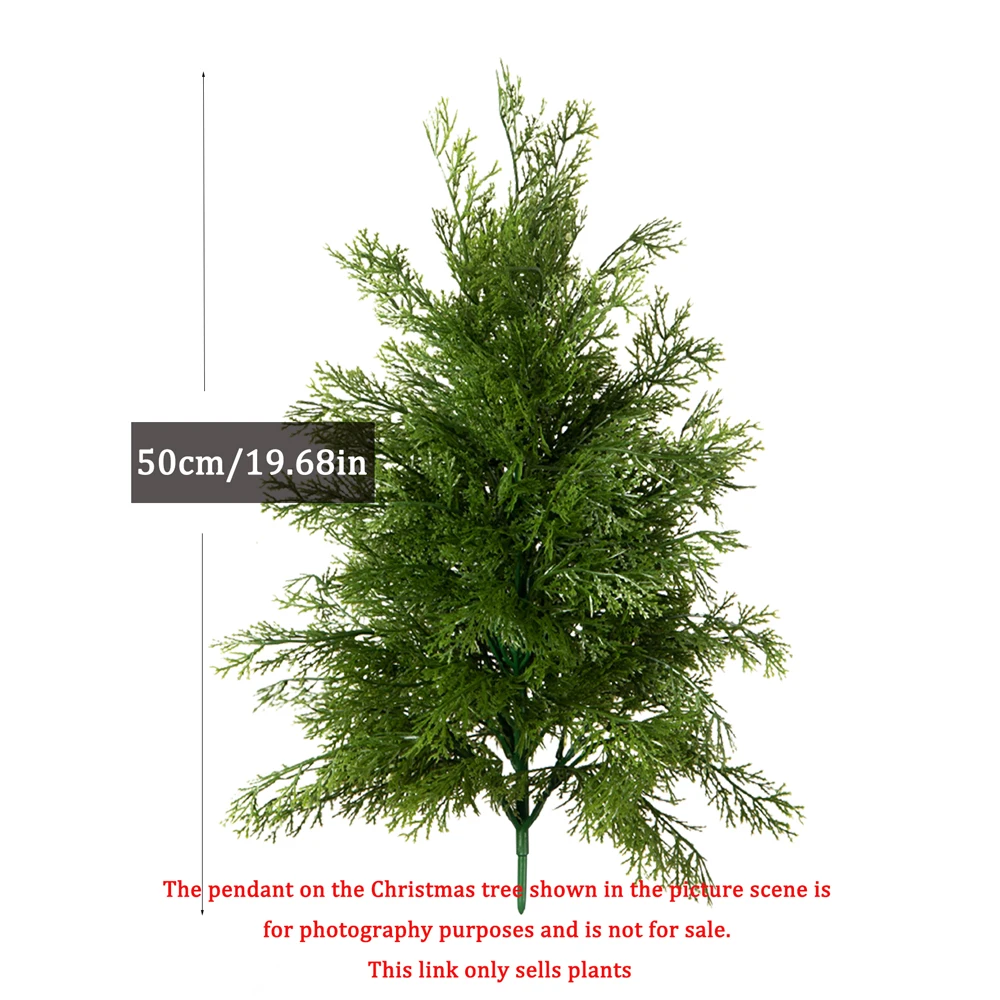 40-50cm künstliche Weihnachts kiefer Kunststoff Weihnachten Zeder Ast Veranda Pflanzen für Neujahr Urlaub Party Garten Wohnkultur – Detail 10