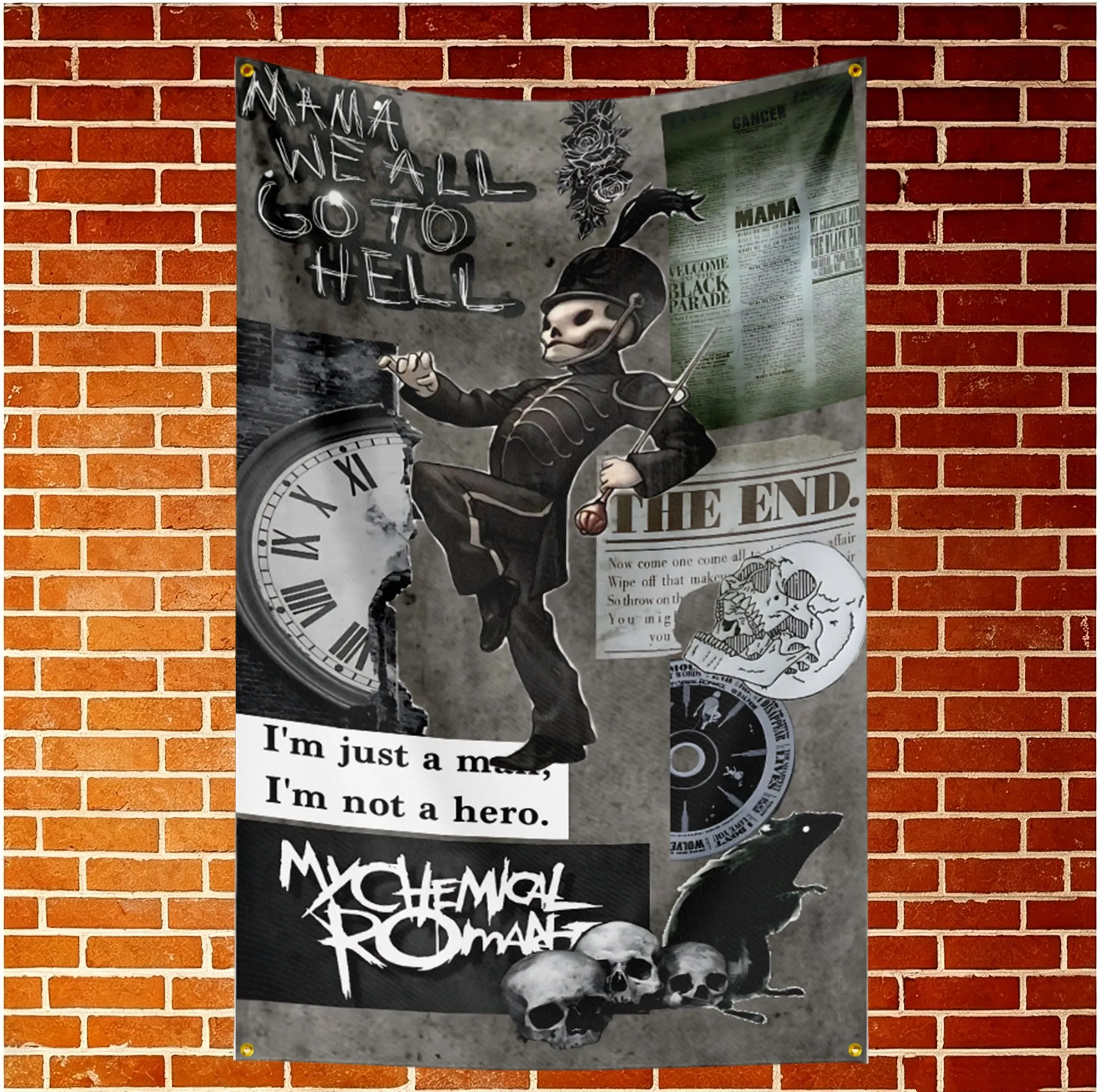 My C-Che-mical R-Romance Flag Banner For Fan Cave Watch Tailgate Gathering Indoor Outdoor Backyard Home Festival Ornament Supply
