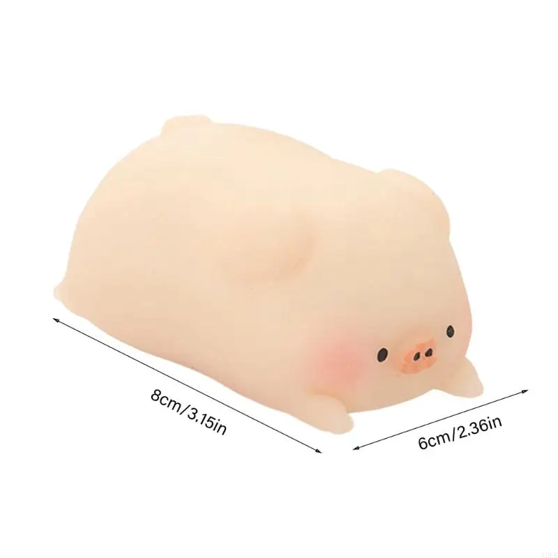 Leuk Varken Beeldje Flexibel Zacht Tafelblad Display Knijpspeeltje Bureau Ornament Huisdier Speelgoed Cadeau voor Kantoor Vriend