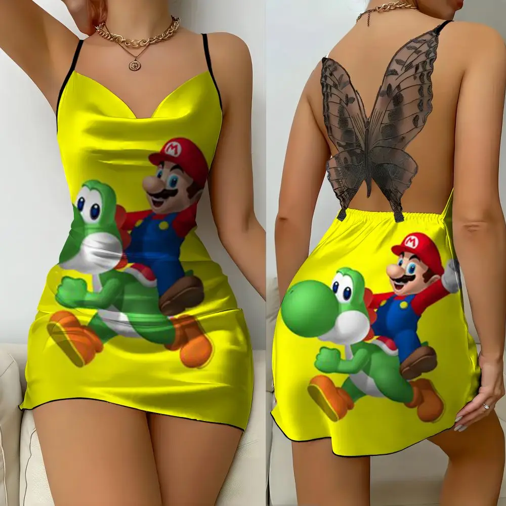 

Elegant Dresses for Women Mario Element Print Design Summer Dress Women 2024 Party Womens Sexy Mini Women's Clothing