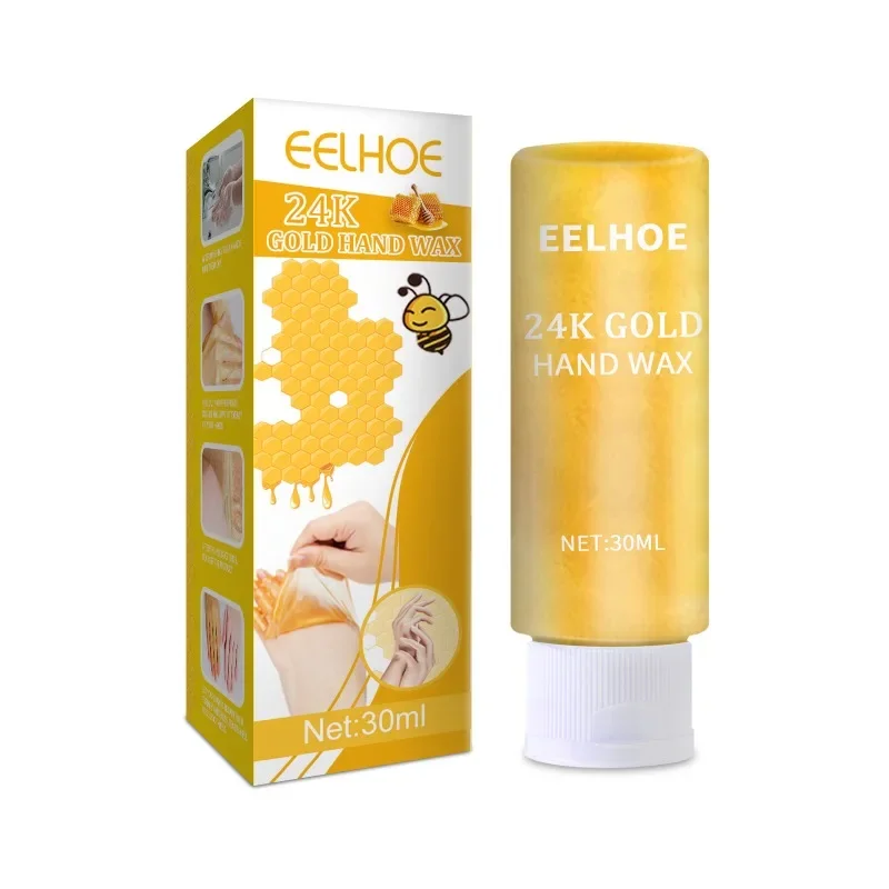 Mascarilla de mano hidratante de oro de 24 quilates, blanqueador, antienvejecimiento, cera de manos nutritiva, eliminación de callos de manos, cuidado seco, exfoliante de la piel