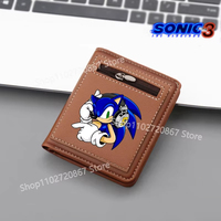 New Sonics Men's Wallets Boy Cute Cartoon Anime Character Printed Purse Fashion Cool Multi Slot Zipper Card Bag Zero Wallet Gift