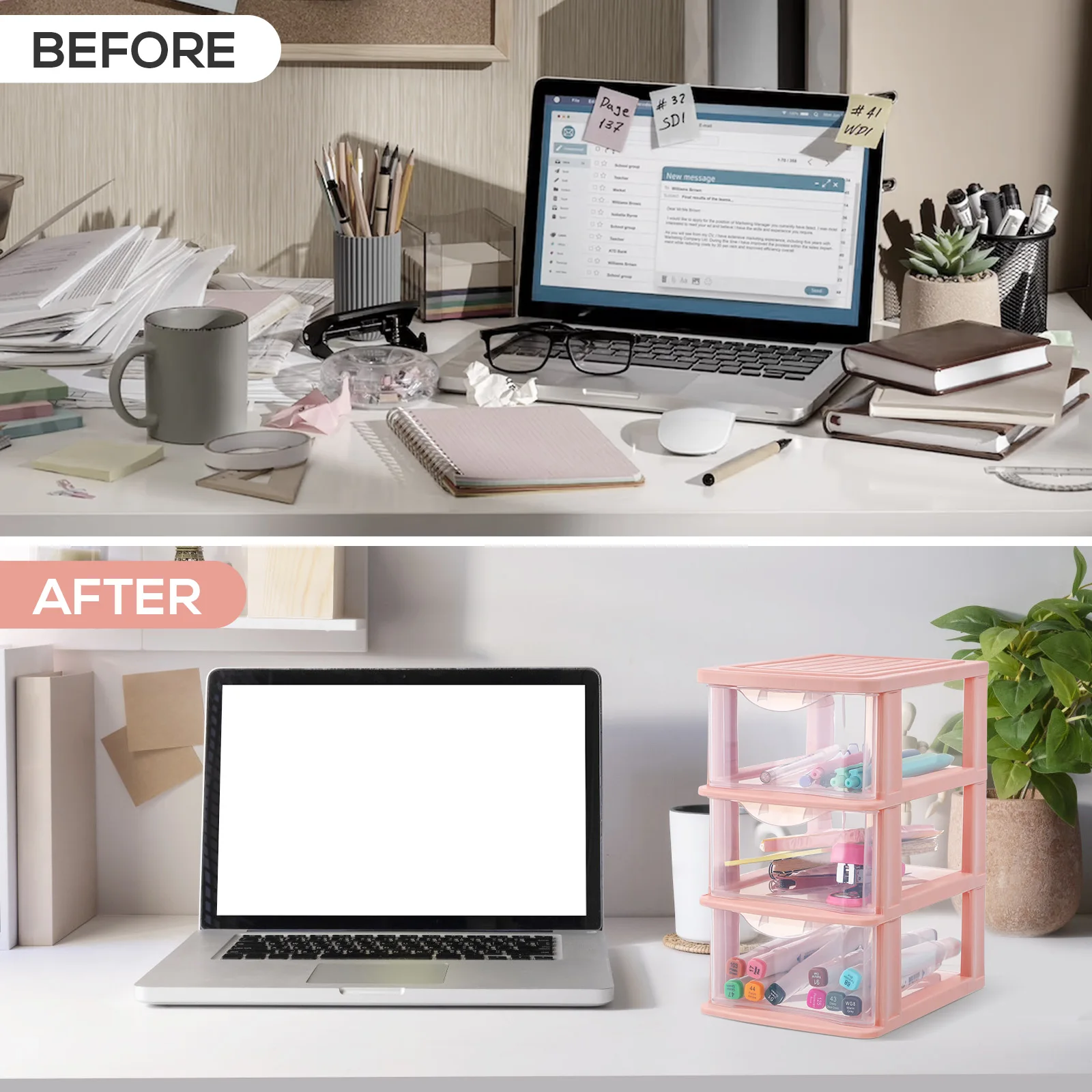 

Multilayer Drawer Storage Box Desktop Organizer Transparent Makeup Container For Skin Care Products Office Stationery