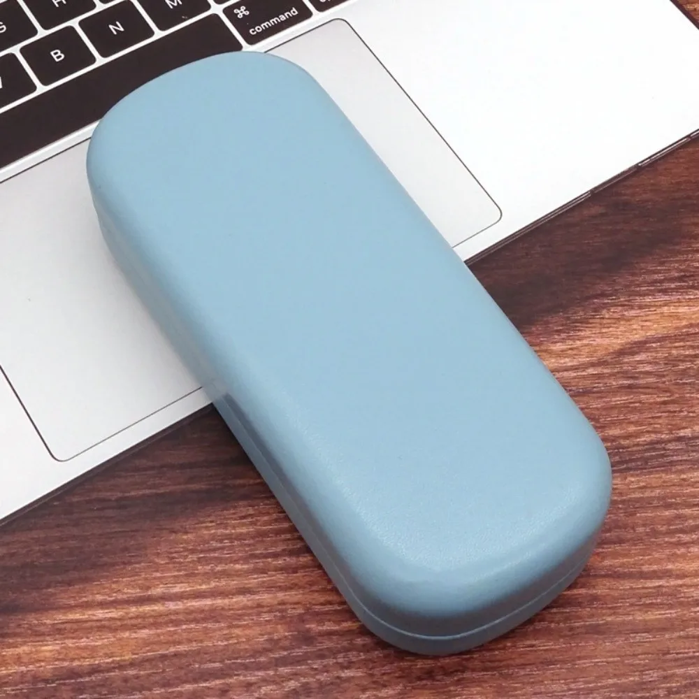 Portable Square Glasses Box PU Leather Solid Color Eyewear Case Large Capacity Waterproof Eyewear Protector Containers Men