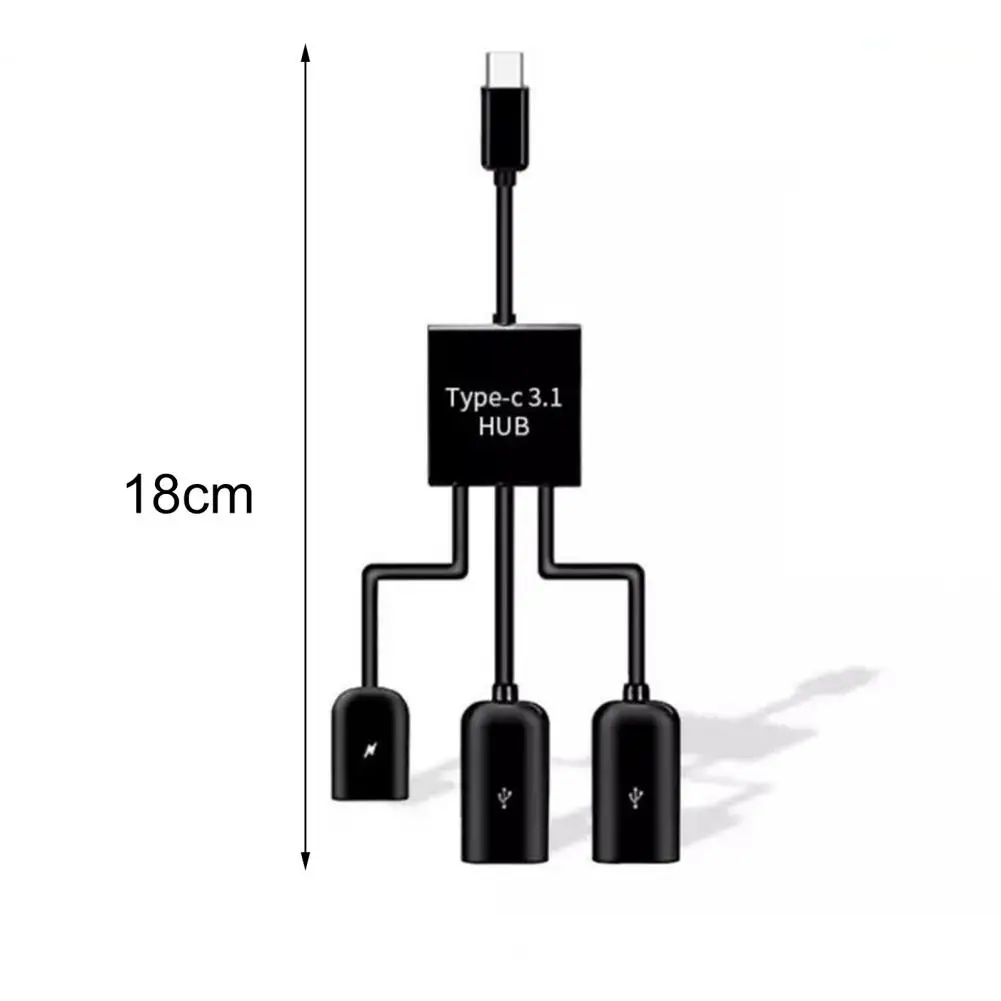 Kompaktowy kabel OTG do ładowania 1 do 3. Przenośny kabel do transmisji danych. Kabel adaptera do transmisji danych