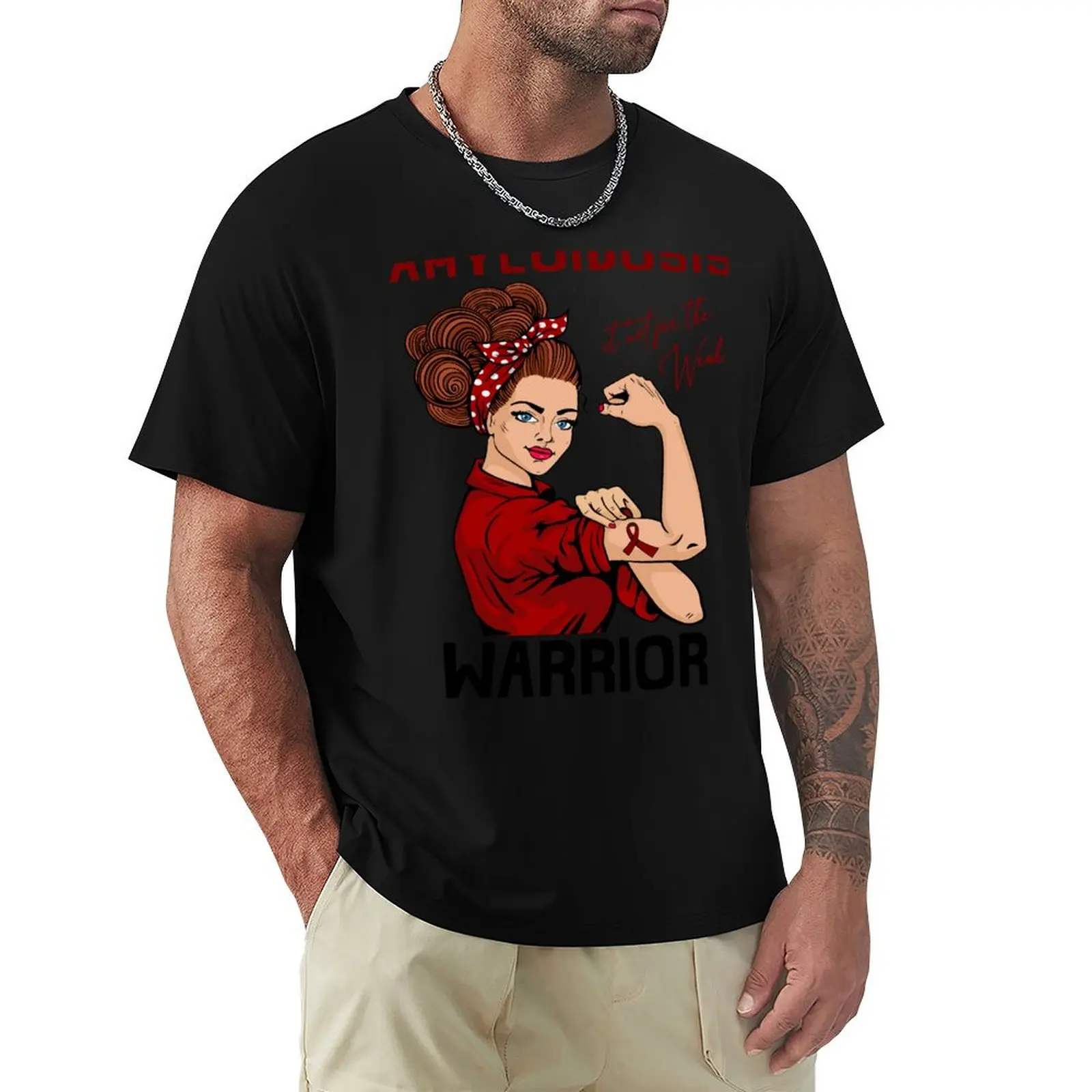 

AMYLOIDOSIS Warrior It's Not For The Weak T-Shirt summer shirt oversized funny meme t-shirts shirts men graphic