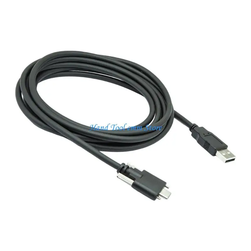 H37F Flexible Drag Chain USB3.0 to Type C Cable with Anti Loose Screws Data Transfer Cable for Harsh Industrial Environment