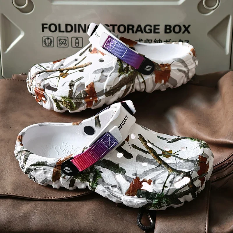 Herren-Hausschuhe aus EVA, rutschfeste Pantoletten, dicke, weiche Plattform-Sandalen, modische, bequeme Herren-Sommer-Schuhe – Detail 7