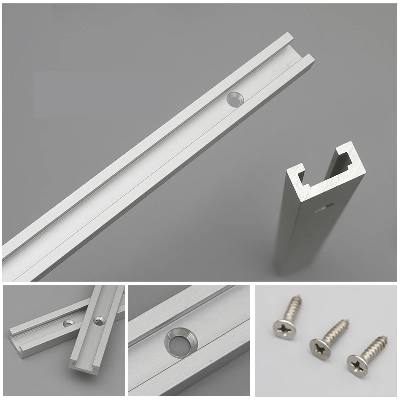 600-800mm Woodworking  Aluminum Alloy T-slot Miter Gauge Track T-Track for Wood working Table Saw Workbench Tools Type 30/45