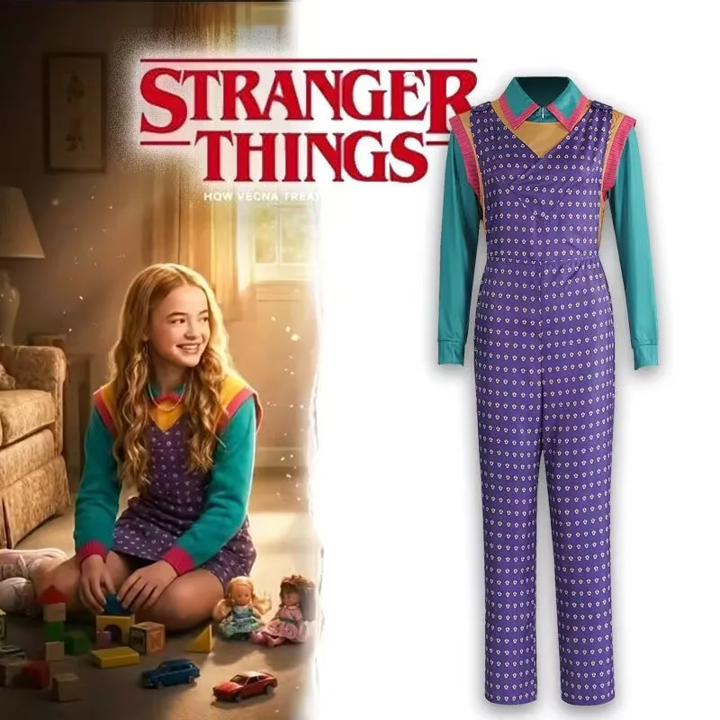 Horror TV Holly Wheeler Cosplay Stranger Kostüm Damen Overall Lila Latzhose Rollenspiel Halloween Karneval Party Outfit