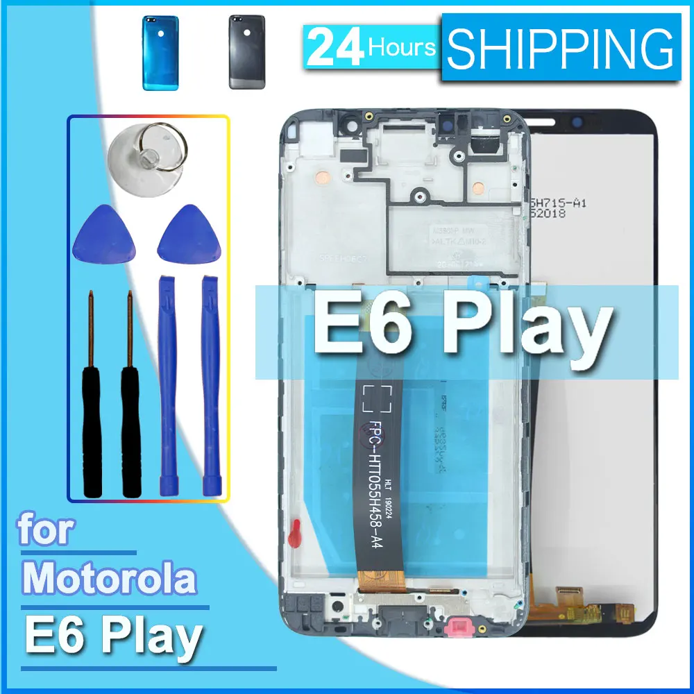 Nueva Pantalla LCD para Motorola Moto E6 Play, Pantalla Táctil Digitalizadora para Moto E6 Play, Pantalla LCD XT2029