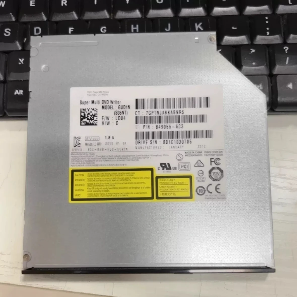 Replacement for GUD1N 9.5mm Slim Internal DVD‑RW Drive