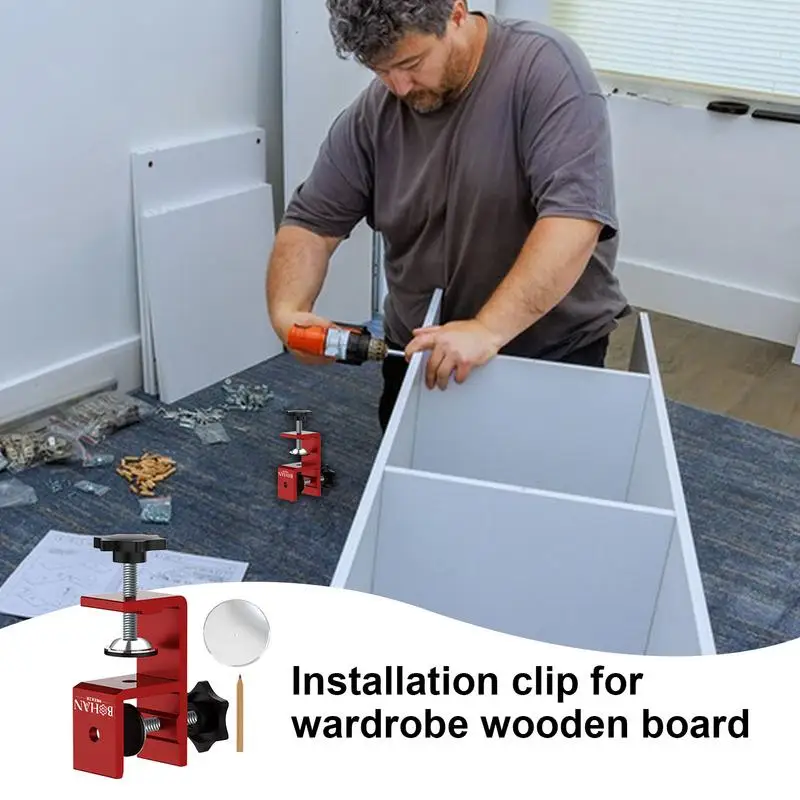 Wardrobe Marking Clamping Jig Wardrobe Fixture For Cabinet Home Improvement Kit With Safety Sponge And Angled For Cabinet