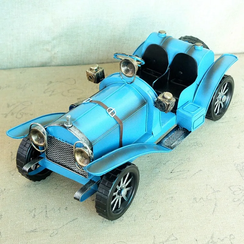 Antique Vintage Car Models Bar and Cafe Decorations Nostalgic Iron Craftsmanship Kawaii Accessories Home Decoration Accessories